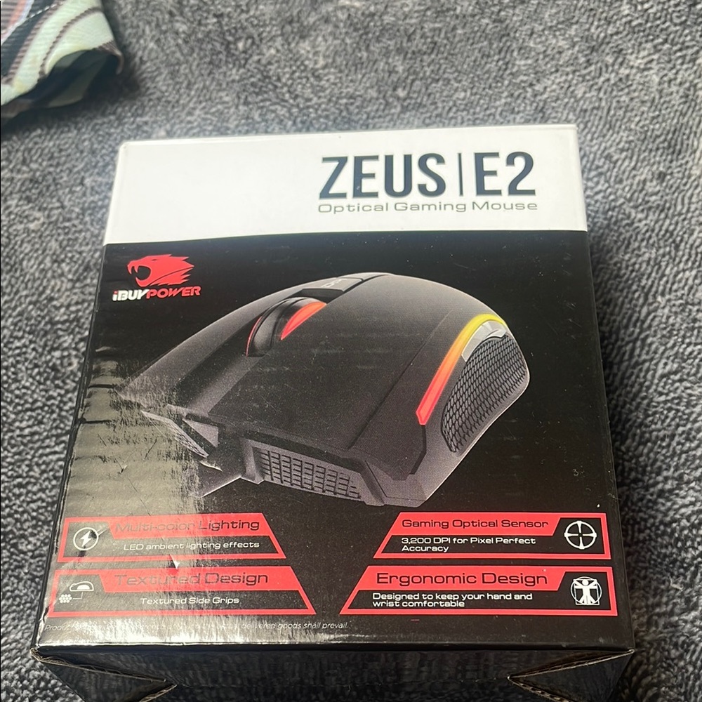 Zeus E2 Optical Gaming Mouse - Black and Red